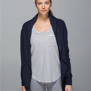 Lululemon Athletica Navy ribbed Cardigan (yogi cabin)